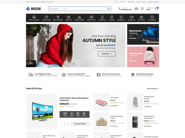 Riode html5 template market2